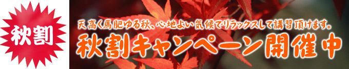 秋割キャンペーン開催中