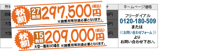 価格表